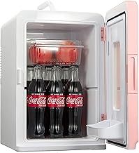 Mini Fridge 15 Liter/21 Cans, Upgrade 2023 Portable AC+DC Power Small Fridge for Bedroom, Car, Office, Thermoelectric Cooler and Warmer Skincare Fridge for Food, Drinks, Cosmetics, Max & ECO Mode