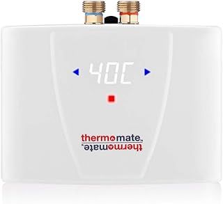 ThermoMate ELEX5.5 Instantaneous Electric Water Heater with LED Display, 5.5kW Hand Wash Water Heater for Basins Sinks, Over/Under Sink Water Heaters, ‎Hard Wire 220V