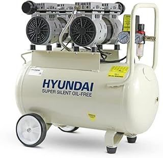 Hyundai 50 Litre Air Compressor, 11CFM/100psi, Oil Free, Low Noise, Electric 2hp 230v Direct Drive, Lightweight, 11CFM/ 300 litres per Minute with 2 Year Warranty