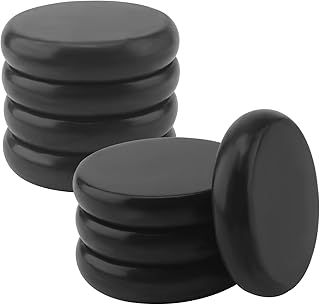 8 PCS 8 x 8 x 1.8cm Basalt Massage Stones, 3 Inch Black Large Massage Hot Stone Rocks, Heated Stones for Spa Relaxing