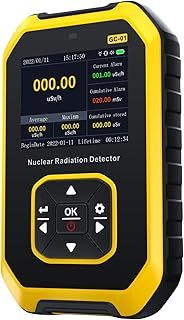 Geiger Counter Nuclear Radiation Detector - Radiation Dosimeter with 3 Alarm Modes LCD Display, Portable Handheld Beta Gamma X-ray Rechargeable Radiation Monitor Radioactivity Meter