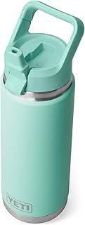 YETI Rambler C Straw Bottle, Stainless Steel Vacuum Insulated Bottle with Straw Cap, Seafoam, 26 oz (769 ml)