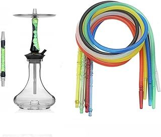 OMANA Pack of 05pc 150cm Plastic Soft Touch Shisha Mouth Pipes Hookah Hose Premium Plastic Hookah Shisha Accessories.