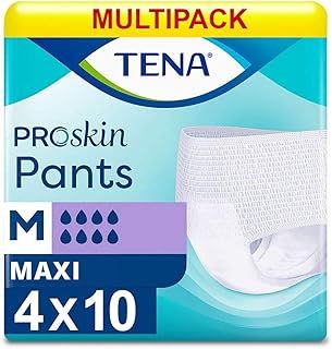 Multipack 4X TENA Pants Maxi Medium (2500ml) 10 Pack Incontinence Protection