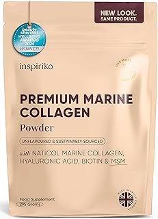 Marine Collagen Powder for Women - Marine Collagen with Hyaluronic Acid, Vitamin C, Biotin & MSM. Hydrolyzed Peptides Backed by 6 Clinical Studies, 30 Servings