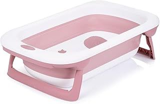 85 cm Foldable Baby Bath Tub, Lightweight and Anti-Slip Collapsible Design, Perfect for Travel and Home Portable Bathing Solution for Newborn and Toddlers 0-36 Months (Purple)