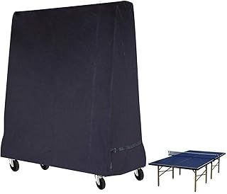 Gurkkst Premium Table Tennis Cover Waterproof Ping Pong Table Cover for Outdoor and Indoor Black (185×70×165cm)