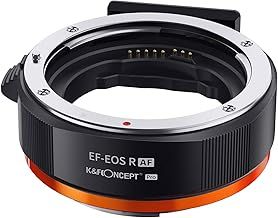 K&F Concept EF/EF-S to EOS R Auto Focus Lens Adapter, Compatible with Cano-n EF/EF-S Mount Lens and Compatible with EOS R Mount Mirrorless Camera Body EOSC70 EOSR5 EOSR6 EOS R EOS RP