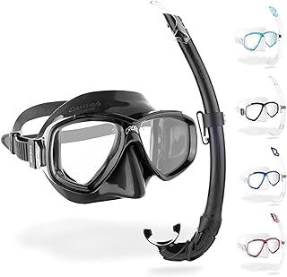 CRESSI Perla - Single Perla Mask or Combo Set Perla Mask + Mexico Snorkel for Diving and Snorkelling, One Size, Unisex