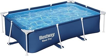 Bestway Steel Pro Swimming Pool | Above Ground Rectangle Paddling Pool, 8'6"