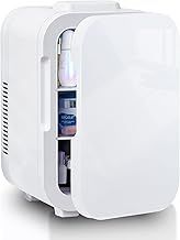 TUKAILAi Mini Fridge 10L Portable Compact Fridge, AC/DC Power Quiet Cooler & Warmer for Skincare Food Drinks, Small Fridges Low Noise Quite for Bedroom Car Office Travel,White