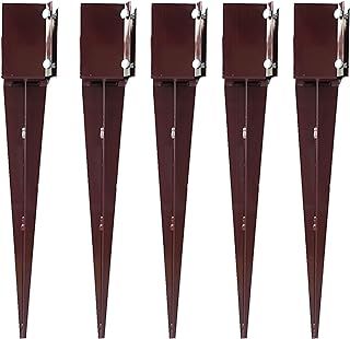 Fence Post Spike Support Holders Drive Down 600mm 3" / 75mm Like Metpost Holder x 6