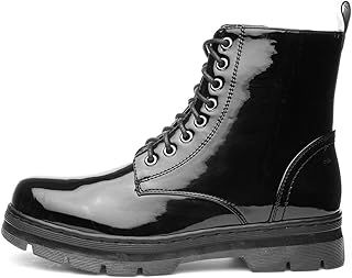 Lilley Monica Womens Black Patent Zip Up Boot