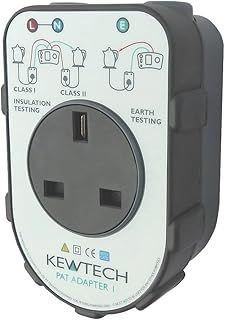 Kewtech PATADAPTER1 Portable Appliance Adaptor Box For 17th Edition Multifunction Testers,Grey