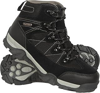 Mountain Warehouse Trail Kids Waterproof Boots - Synthetic Mesh Upper Girls & Boys Shoes, EVA Footbed, High Traction - Best for Spring Summer, Hiking & Outdoors
