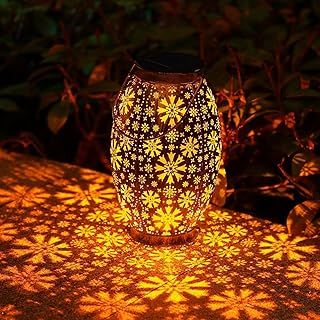 Solar Lantern for Outside, OxyLED Garden Ornaments Outdoor Auto On/Off Hanging Moroccan Lantern Solar Lights Outdoor Garden Decoration Decorative Landscape for Patio Table Fence
