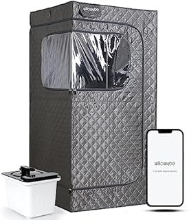 WILLOWYBE Portable Steam Sauna with Bluetooth Control, 4L KingPower Steamer, Body Tent, Foldable Chair | Personal Home Spa
