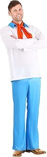 Classic Scooby Doo Men's Fred Fancy Dress Costume Large White