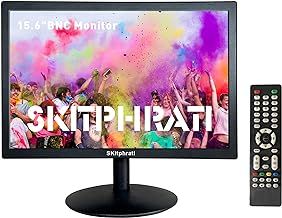 15.6 Inch Small Monitors 1366x768 LED Screen PC Monitor with HDMI VGA AV BNC USB (VESA, Remote Control, Built in Speaker, VESA) Desktop Monitor for Ras Pi, Laptop, Computer