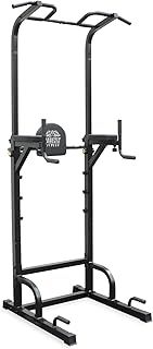 Phoenix Fitness Power Tower & Dip Station – Adjustable Pull Up Rack, Dip Stand & Push Up Bars for Strength Training Workout - Multi Function Power Cage for Home Gym Exercise - Black