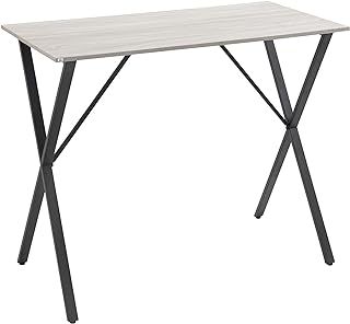 HOMCOM 120 cm Rectangular Bar Table for 4 People, Modern Kitchen Table with Wood Effect Tabletop, Steel Legs, for Living Room, Home Bar, White