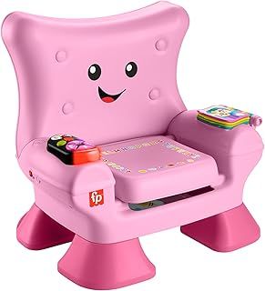 Fisher-Price Laugh & Learn Toddler Learning Toy Smart Stages Chair with Music Lights & Activities for Ages 1 Year and Older, Pink, HYT48