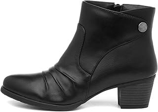 Lilley Mary Womens Black Heeled Ankle Boot