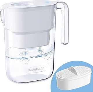Waterdrop Elfin Fridge Water Filter Jug with 3 Months Filter, 2.5L, Reduces Fluoride, Chlorine and More, NSF Certified, BPA Free, White (Replacement Filter: WD-PF-01A Plus)