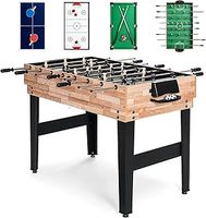 4 in 1 Multi Sports Game Table,Combo Game Table for Kids Pool Table, Foosball Table,Table Tennis Table,Air Hockey with All Accessory Great Gift for Kids (4ft, 1.2m)