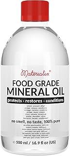 Materialix Food Grade Mineral Oil 500ml - for Wood, Bamboo, Stainless - Chopping Board Oil, Butcher Block Oil - Cutting Board Oil and Conditioner, Wood Oil, Knife Oil, Mineral Oil Food Grade