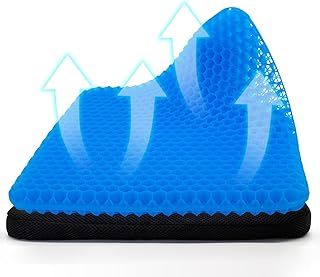 Chair Cushions,Car Seat Cushion,Honeycomb Gel wheelchair Cushion for Driving,Airplane,Travel,Orthopedic,Coccyx,Office,Desk,Pressure Sore,Sciatica,Stadium Seat,Computer Gaming Chair,Tailbone Pain