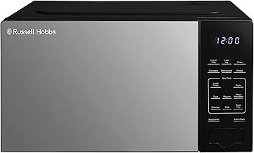 Russell Hobbs Touch Control Digital Solo Microwave 20L 800W in Black with 10 Power Levels, 6 Auto Cook Menus, Defrost Control, Clock & Timer RHMT2005B