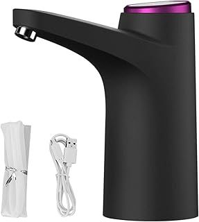 Electric Water Dispenser Pump,Water Bottle Pump Drinking Water Pump, USB Charging Bottled Water Pump, Automatic Water Pump, for Universal Bottle, Portable Water Dispenser for Indoor Outdoor (Black)