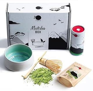 Matcha Set with a Matcha Whisk, Ceramic Matcha Bowl, Organic Japanese Matcha Tea | Matcha Bowl Made in Portugal | Matcha Gift Set