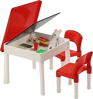 Liberty Children's 6-in-1 Play Multi-purpose Red and White Activity Table, Ideal Size