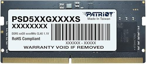 Patriot Signature DDR5 RAM 32GB (1X32GB) 5200MT/s CL42 SODIMM Laptop/Notebook Memory Module - PSD532G52002S