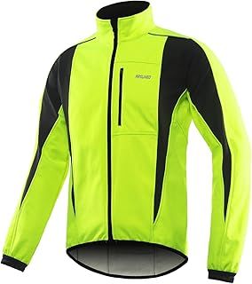 ARSUXEO Cycling Jacket Mens Waterproof Windproof Softshell Winter Thermal Breathable Bike Outerwear 15K