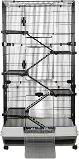 Little Friends Chatsworth Triple 80cm Small Animal Rat Cage, Grey/White