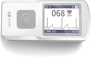 EMAY Portable ECG/EKG Monitor (Record ECG Without Smartphone) | Standalone Personal ECG Device with Screen & Data Storage | No Subscription Required