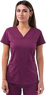 Adar Pro Scrubs for Women - Sweetheart V-Neck Scrub Top