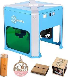 K6 Mini Laser Engraver, Portable Engraving Machine No Installation Required, Desktop Crave Easy for Home Beginners DIY with Protective Lens, Exhaust Box