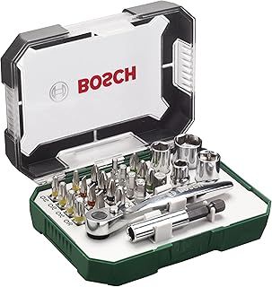 Bosch 26pc. Screwdriver Bit and Ratchet Set (PH-, PZ-, Hex-, T-, S-Bit, Accessories Drill and Screwdriver)