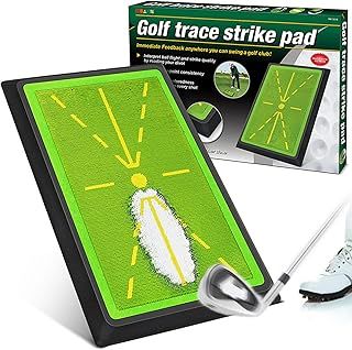 Golf Swing Mat for Training - Improve Swing with Instant Feedback | Indoor/Outdoor Practice Mat | Anti-Slip Base, Durable Impact Velvet