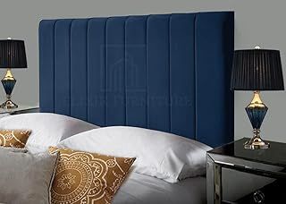 Portland Handmade Headboard Divan Bed Headboard | Plush Velvet Headboards for 5ft King Size Bed Frame | Elegant design with wooden material headboards for beds (Blue, 5ft King Height-36inch)