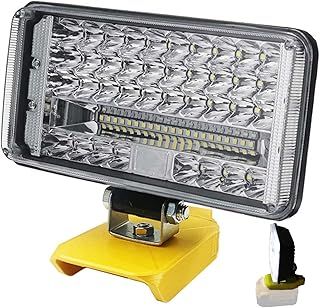 LED Work Light 204W 8600 LM Wireless LED Work Light with 130° Pivoting Head Portable Job Site Flashlight Compatible with XR 18V 20V Flex Volt 20V 60V Lithium Battery