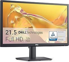 Dell SE2225H 21.5 Inch Full HD (1920x1080) Monitor, 75Hz, VA, 5ms, VESA (100x100mm), HDMI, VGA, 3 Year Warranty, Black