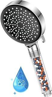 Filtered Shower Head with Handheld - 6 Modes,High Pressure,Remove Chlorine Reduces Dry Skin Improve Hair,Water Softener for Hard Water,Powerful Flow,Bathroom Showerheads for Low Water Pressure