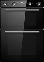 Cookology CDO900BK 90cm Black Glass Built-in Electric Double Oven & timer