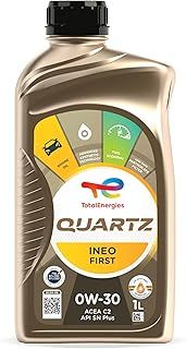 TotalEnergies Quartz INEO First 0W30 Engine Oil Low SAPS Age-Resistance Technology - Fuel Economy Formula - Advanced Synthetic Motor Oil Lubricant - 1L