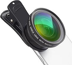 2 in 1Phone Camera Lens, Professional 12X Macro Lens 0.45X Wide Angle Lens Kit with Clip, Smartphone Universal Camera Lens Compatible with iPhone 11 12 8 7 6 Plus Huawei Samsung Android Pixel